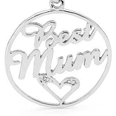 Best Mum with Cubic Zirconia Necklace